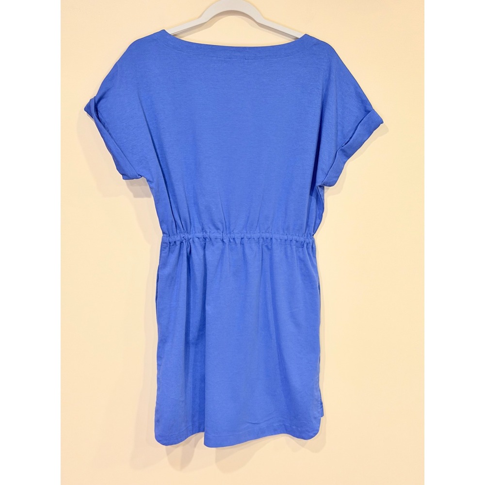 Tommy Bahama Womens T-Shirt Dress Blue Medium Drawstring Waist Coastal Casual - Picture 5 of 6